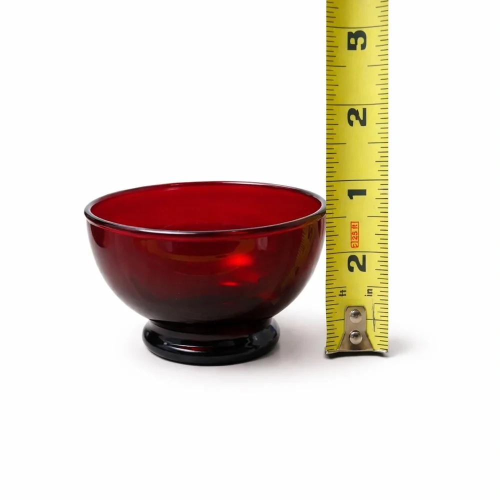 Anchor Hocking Royal Ruby Red Glass Dessert Bowls Set of 4 Vintage
